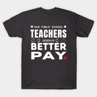 Teachers Deserve Better Pay - Light on Dark T-Shirt